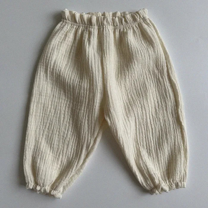 Pantalones de Bebé de Algodón Orgánico – Pantalones Suaves de Muselina Estampados para Recién Nacidos y Niños Pequeños, Parte de Abajo Informal y Adorable para Usar en Primavera, Verano, Otoño e Invierno
