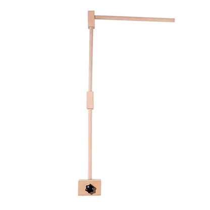Baby Wooden Bed Bell Bracket – Newborn Crib Mobile Stand for 0-12 Months, Wooden Hanging Toy Holder with Crochet Bed Bell Rattle, Infant Nursery Decoration & Sensory Baby Toy Accessory
