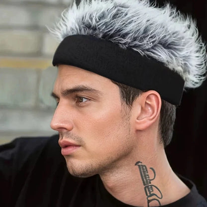 Fashionable Hip-hop Style Decorative Cosplay Wig Knitted Cap – Personalized Party Wig Cap for Hip-hop Outfit & Costume Wear
