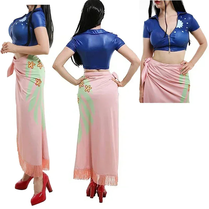 Nico Robin Cosplay Costume (2026) – Anime Dress Outfit Full Set for Girls (Halloween/Carnival Party Costume)