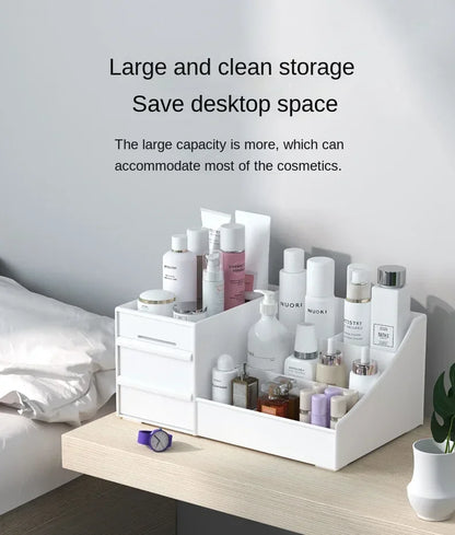 Plastic Desktop Storage Organizer – Multi-Drawer Makeup, Skincare & Office Supply Organizer