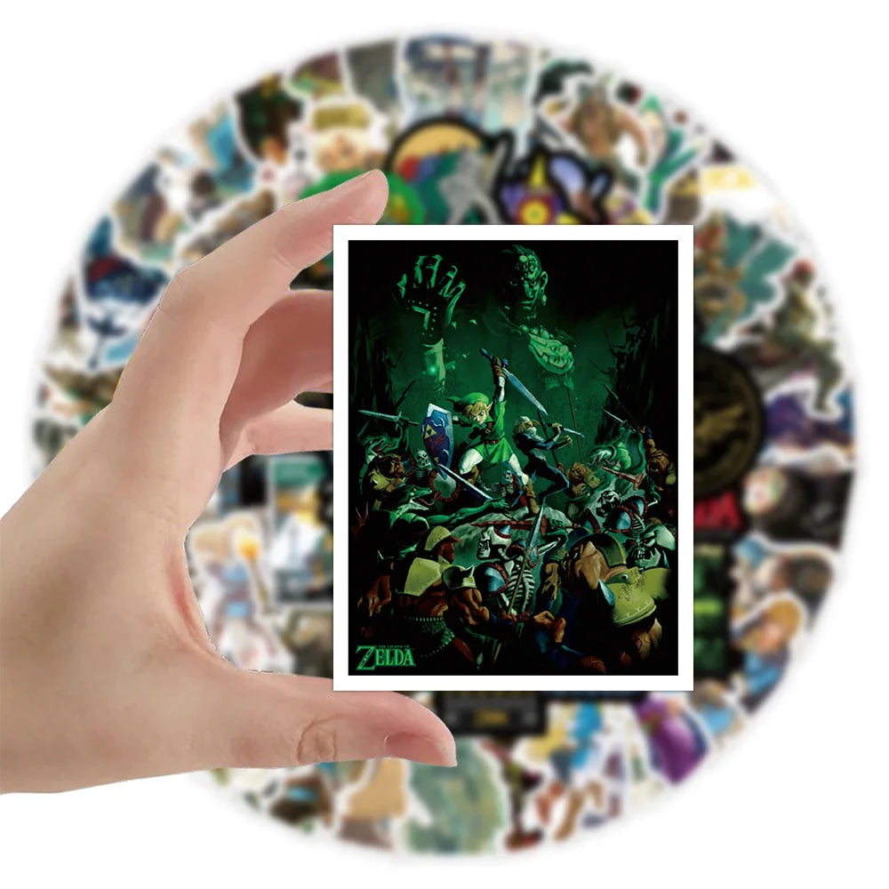 200pcs The Legend of Zelda Graffiti Stickers – Waterproof Decoration Set for Phone, Skateboard & Luggage