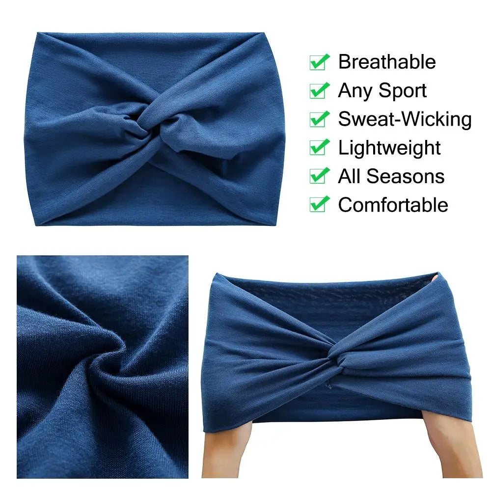Extra Large Twisted Headband – Thick Wide Turban Hair Wrap for Women | Workout Yoga Fashion Hair Accessories
