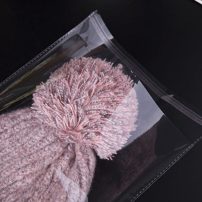 StoBag 100 sacs auto-scellants transparents pour vêtements – Sacs d'emballage en plastique transparent avec fermeture adhésive pour t-shirts, cadeaux, mariages et fêtes