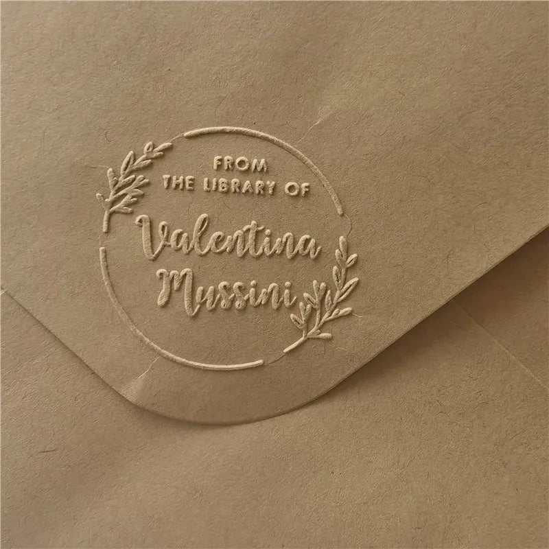 Custom Initials Embosser Stamp – Personalized Book & Wedding Embossing Seal for Address, Library & Gift Branding | Custom Paper Decor Accessory