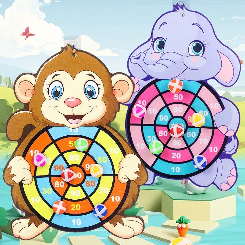 Educational Dart Board Baby Toy with Sticky Ball Darts – Indoor Montessori Sports Game for Children (Ages 3–7)