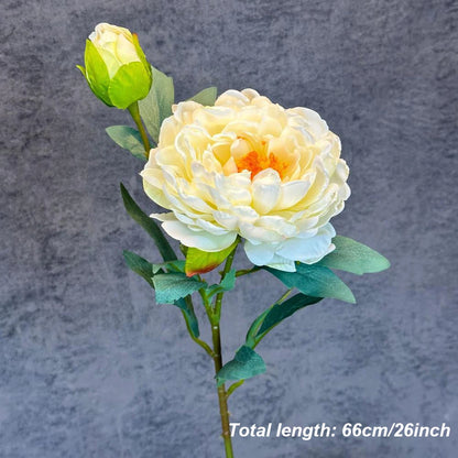 Grande Pivoine Artificielle en Soie – Bouquet de Fausses Pivoines de Haute Qualité avec Tige, Fleur Artificielle Style Européen pour Décoration de Mariage, Décoration Intérieure et Arrangements Floraux DIY