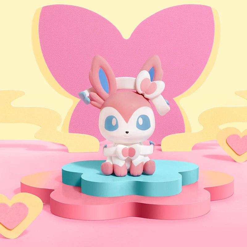 Pokémon Anime Poké Ball Action Figures – Mini Dolls (Dragonite, Sylveon, Gengar, Vulpix) Genuine Original Model Ornament Toy Gift