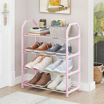 4-Tier Shoe Rack Organizer Multi-Layer Storage Shelf for Entryway, Closet & Dorm