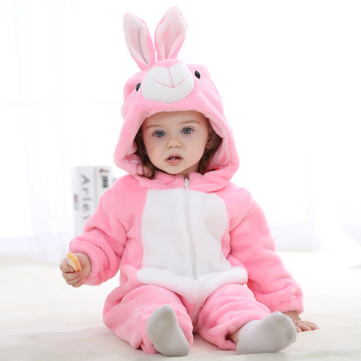 Halloween Dinosaur Baby Romper – Warm Fleece Hooded Kigurumi Pajamas & Animal Jumpsuit for Baby Boys & Girls, Cozy Winter Costume 0-4T