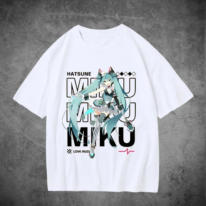 Hatsune Miku Y2K Women’s T-Shirt – 2025 Casual Printed Streetwear Top (Various Sizes)