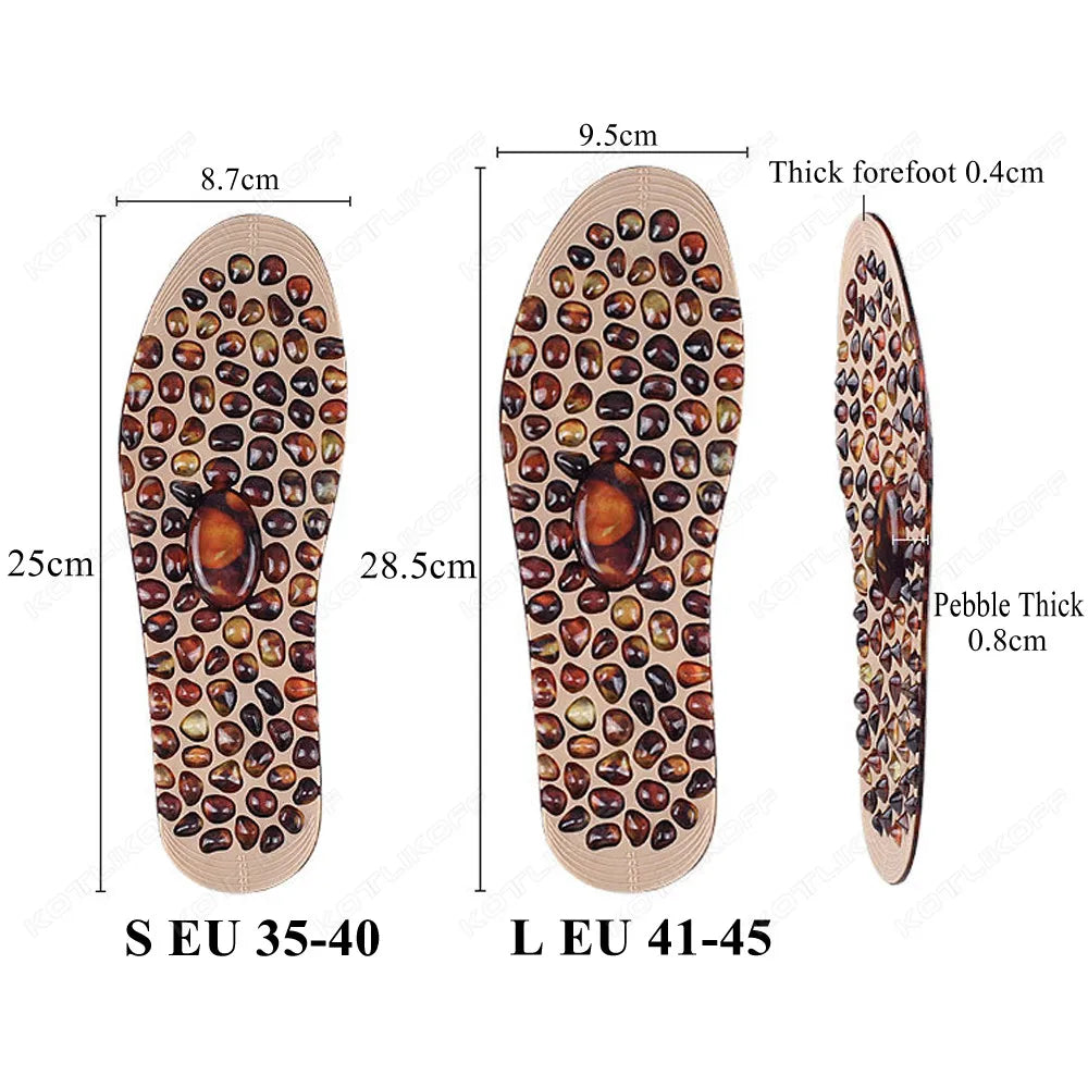 Foot Massage Insoles – Soft Rubber Cobblestone Reflexology Acupressure Foot Pads for Relaxation, Comfort & Daily Foot Care