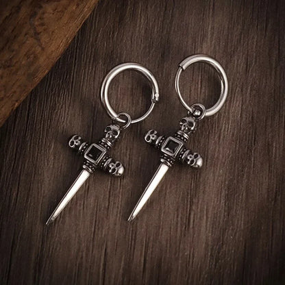Gothic Bat Zircon Earrings – Dark Night Punk Rock Hip Hop Jewelry for Men & Women, Fashion Statement Earrings & Alternative Accessories