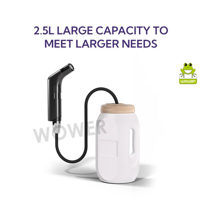 Pulverizador de bidé eléctrico portátil de 2.5L – Bidé de viaje recargable para higiene personal con boquilla Shataf de mano para camping, baño y limpieza sobre la marcha