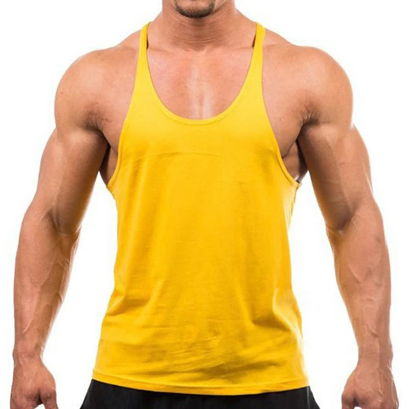 Men's Cotton Gym Tank Top – Sleeveless Bodybuilding Training Vest for Fitness, Workout & Muscle Training