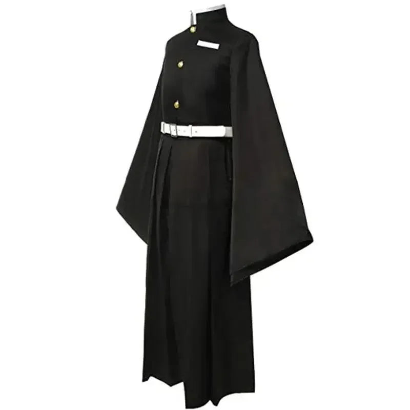Demon Slayer Kisatsutai Uniform Cosplay Costume & Wig Set – Anime Halloween Party Outfit for Convention & Roleplay Wear