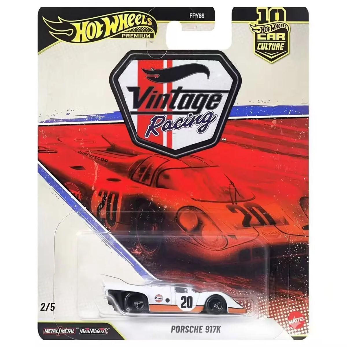Hot Wheels Premium Vintage Racing Jaguar XJS – 1:64 Scale Die-Cast Alloy Car, Classic Racing Collectible Model & Gift