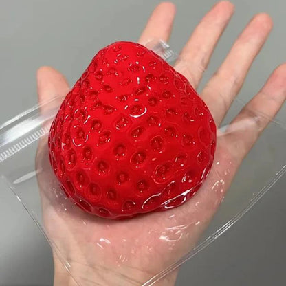 Strawberry Taba Squishy Fidget Toy – Slow Rebound Stress Relief Squeeze Toy for Kids & Adults, Office & Party Favors Gift