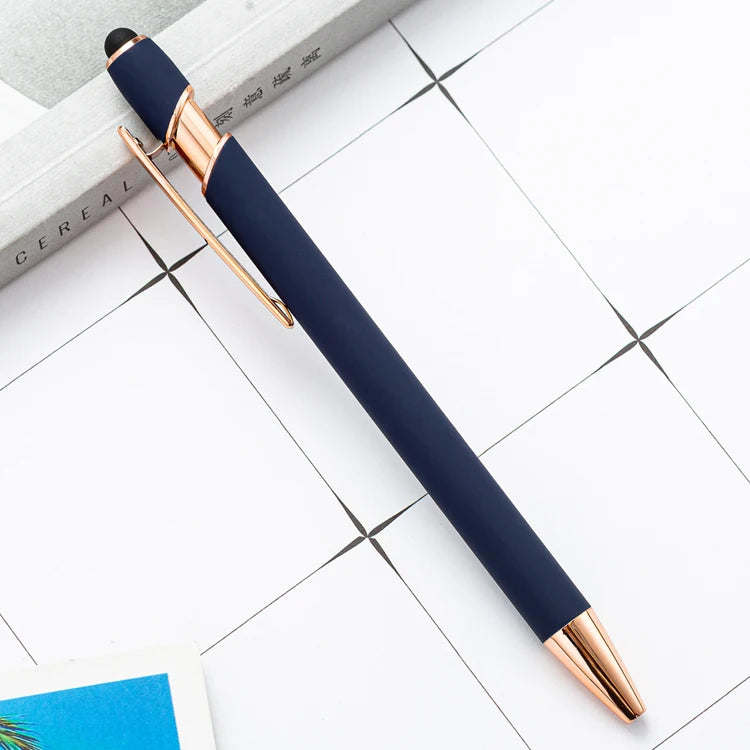 Metal Ballpoint Pen with Stylus Tip – Touch Screen Writing Pen for Office, School & Stationery, Custom Logo & Name Gift