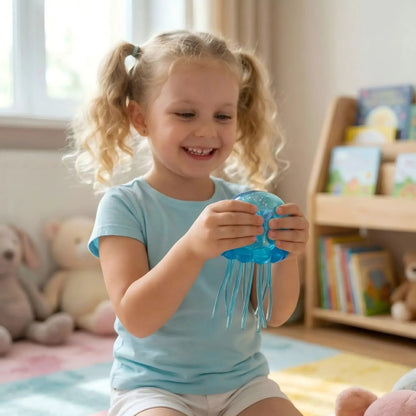 Trending Nee Doh Jellyfish & Cube Squish Toy – Soft Jelly Squeeze Stress Relief Fidget Toy, Sensory NeeDoh for Kids & Adults