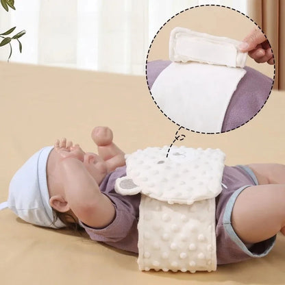 Faja suave para bebé con paquete térmico de frijoles rojos – Envoltura abdominal de dibujos animados para bebés para calor, alivio de gases y comodidad estomacal