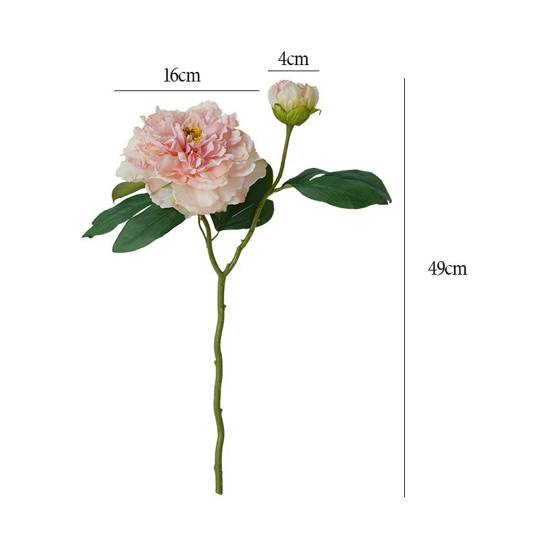 Grande Pivoine Artificielle en Soie – Bouquet de Fausses Pivoines de Haute Qualité avec Tige, Fleur Artificielle Style Européen pour Décoration de Mariage, Décoration Intérieure et Arrangements Floraux DIY