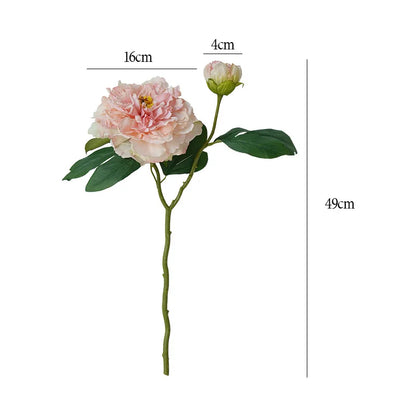Grande Pivoine Artificielle en Soie – Bouquet de Fausses Pivoines de Haute Qualité avec Tige, Fleur Artificielle Style Européen pour Décoration de Mariage, Décoration Intérieure et Arrangements Floraux DIY