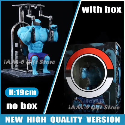 18cm Pokémon Figures – Gym Cartoon Fitness Muscle Action Figures (Charmander, Bulbasaur, Squirtle) Anime Fit Model Figurines Toys