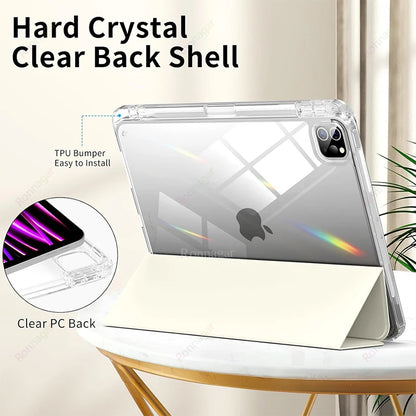 iPad Case with Pencil Holder for iPad A16, A19, 12th & 11th Gen (2026), Air 11/13, Air 8 M4/M3/M2, Pro 11/12.9/13 M4 & M5, Air 4/5, 10.9, 10.5, 10.2 & 9.7