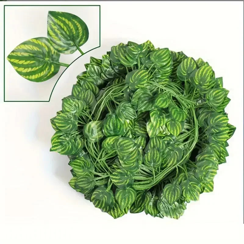 Artificial Ivy Vine Garland – Realistic Faux Green Leaf Rattan Creeper for Garden, Wedding Decor, Party Decorations, Hanging Plants & Home Decoration