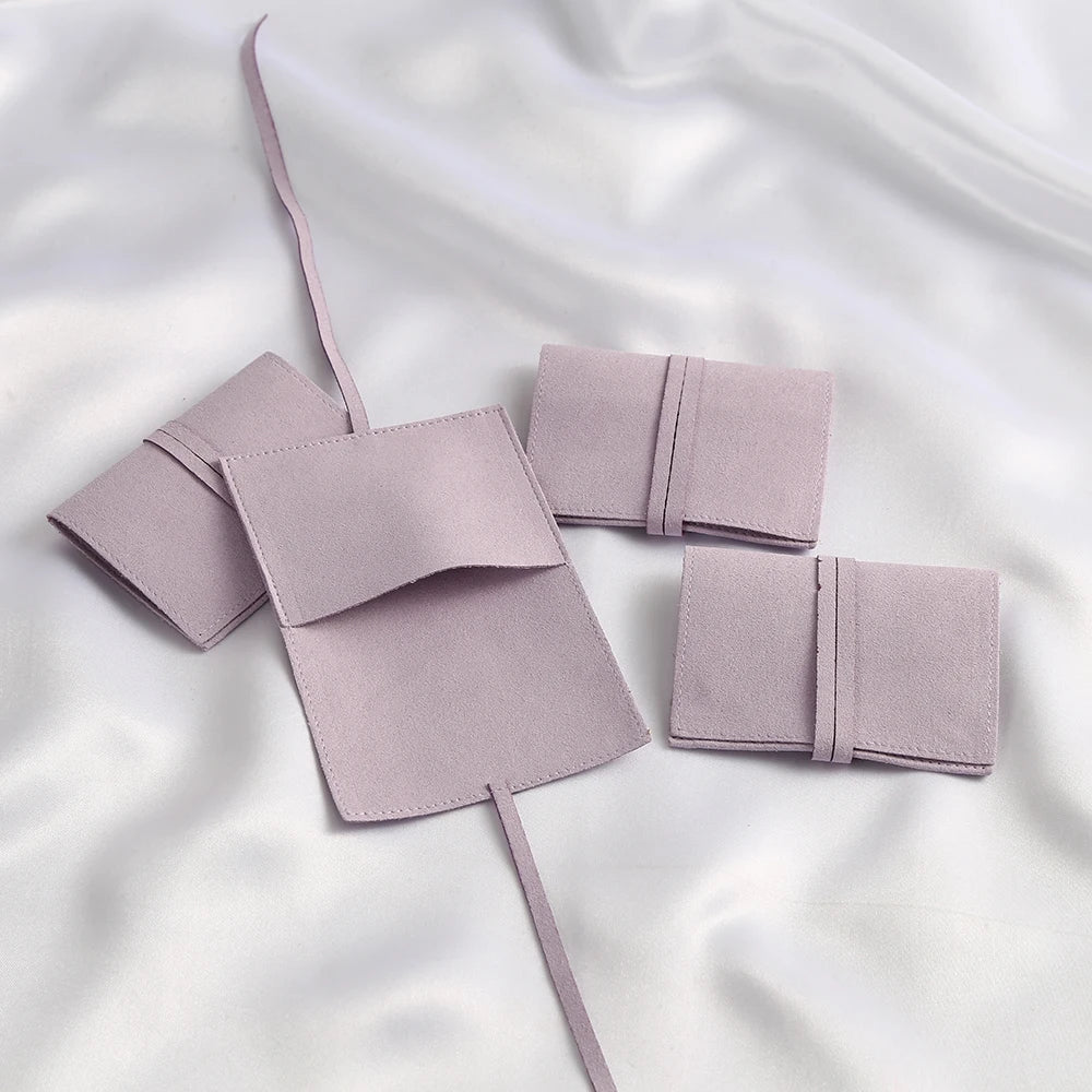 5PCS Microfiber Velvet Jewelry Gift Bags – Soft Pouches for Earrings, Necklaces, Wedding Favors, Christmas, Candy & Gift Packaging