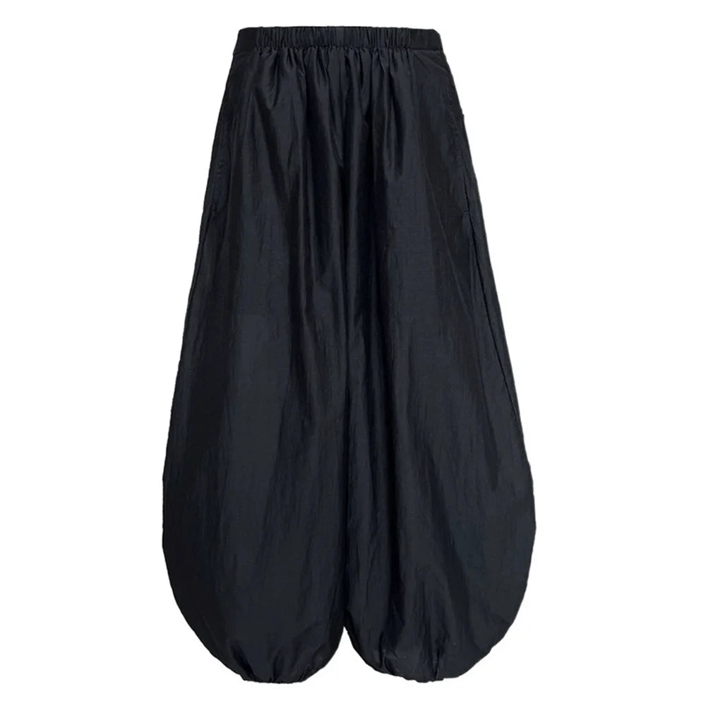 Women's Oversized Lantern Pants – Lightweight Breathable Cotton Wide-Leg Casual Trousers for Summer