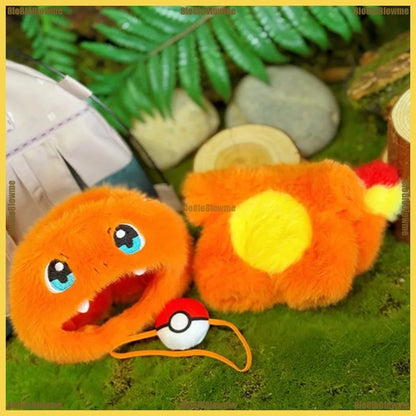 Kawaii Labubu Cartoon Plush Doll Clothes Set – Psyduck, Slowpoke & Charmander Outfit with Backpack, Fashion Mini Doll Accessories