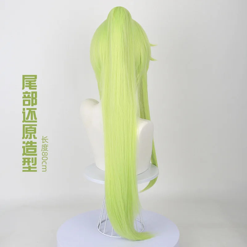 Synthetic Cosplay Wig – Realistic Scalp Top with Tiger-Claw Clip Ponytail | Heat-Resistant Party Costume Wig (Wu-Qiong Inspired)