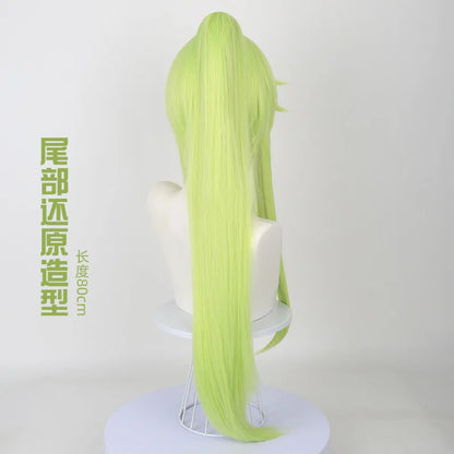 Synthetic Cosplay Wig – Realistic Scalp Top with Tiger-Claw Clip Ponytail | Heat-Resistant Party Costume Wig (Wu-Qiong Inspired)