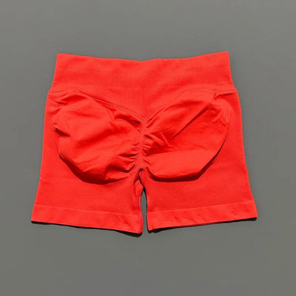 Pantalones cortos de gimnasio sin costuras con efecto Scrunch Butt para mujer – Pantalones cortos de yoga de cintura alta para correr, entrenar, fitness y ropa deportiva