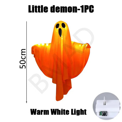 LED Flying Witch Hat Halloween Decorations – Hanging Ghost Lights & Glowing Wizard Lamp for Bar, Party, Dress-Up & Spooky Decor
