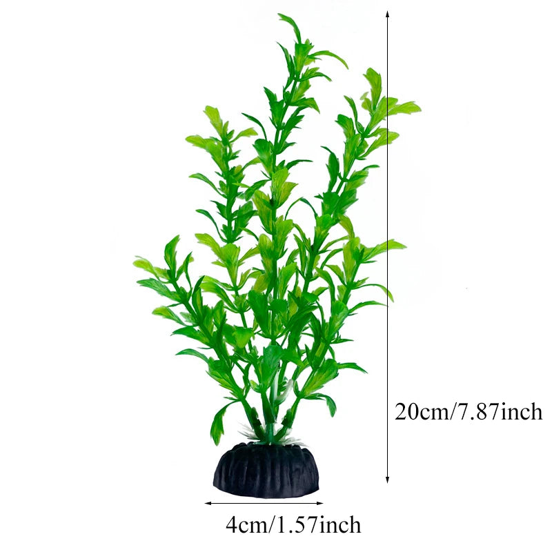 Artificial Aquarium Plants – Plastic Aquatic Underwater Plants for Fish Tank Decoration, Aquascaping & Aquarium Accessories