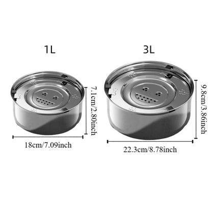 Stainless Steel Dog Water Bowl – Anti-Spill & Anti-Splash Portable Pet Water Feeder with Non-Slip Base for Outdoor Travel