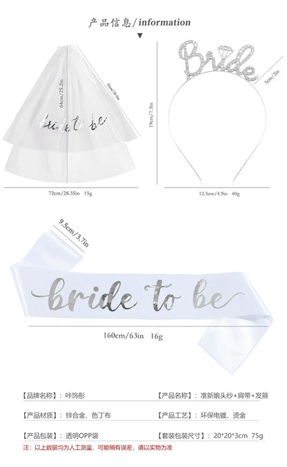 Bride-to-Be Bridal Sash – Bachelorette Party & Bridal Shower Wedding Accessory Gift