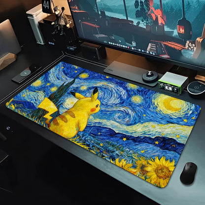 Pikachu-Inspired XXL Gaming Mouse Pad | Large Anime Desk Mat for Keyboard & Mouse