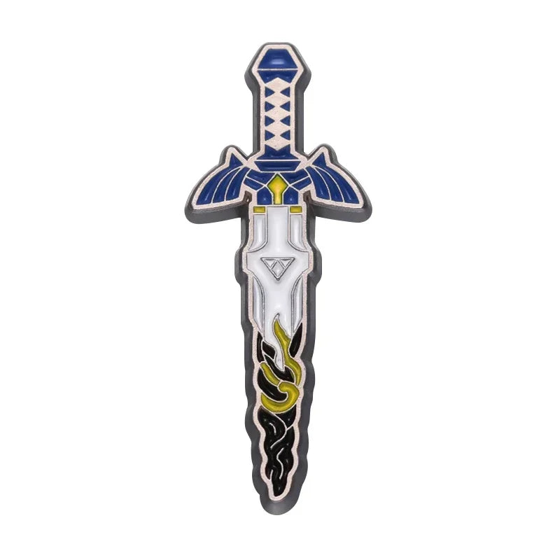 Adventure Game Enamel Pins – Shield, Master Sword & Mask Brooch Set Cosplay Lapel Badge Jewelry Gift