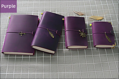 Genuine Leather Refillable Travel Journal – Handmade Retro Diary, Sketchbook & Notebook