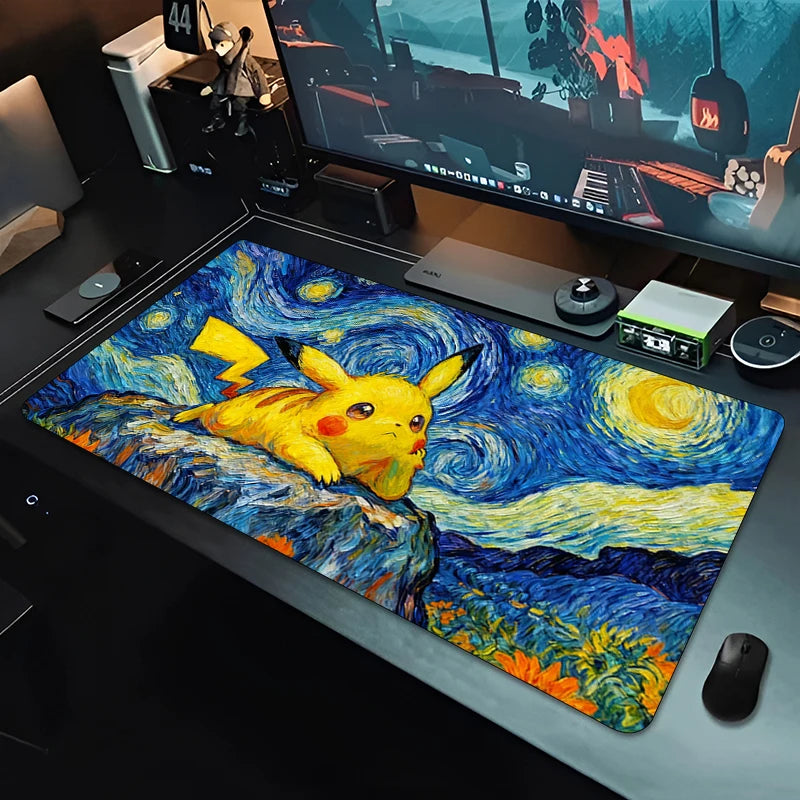 Pikachu-Inspired XXL Gaming Mouse Pad | Large Anime Desk Mat for Keyboard & Mouse