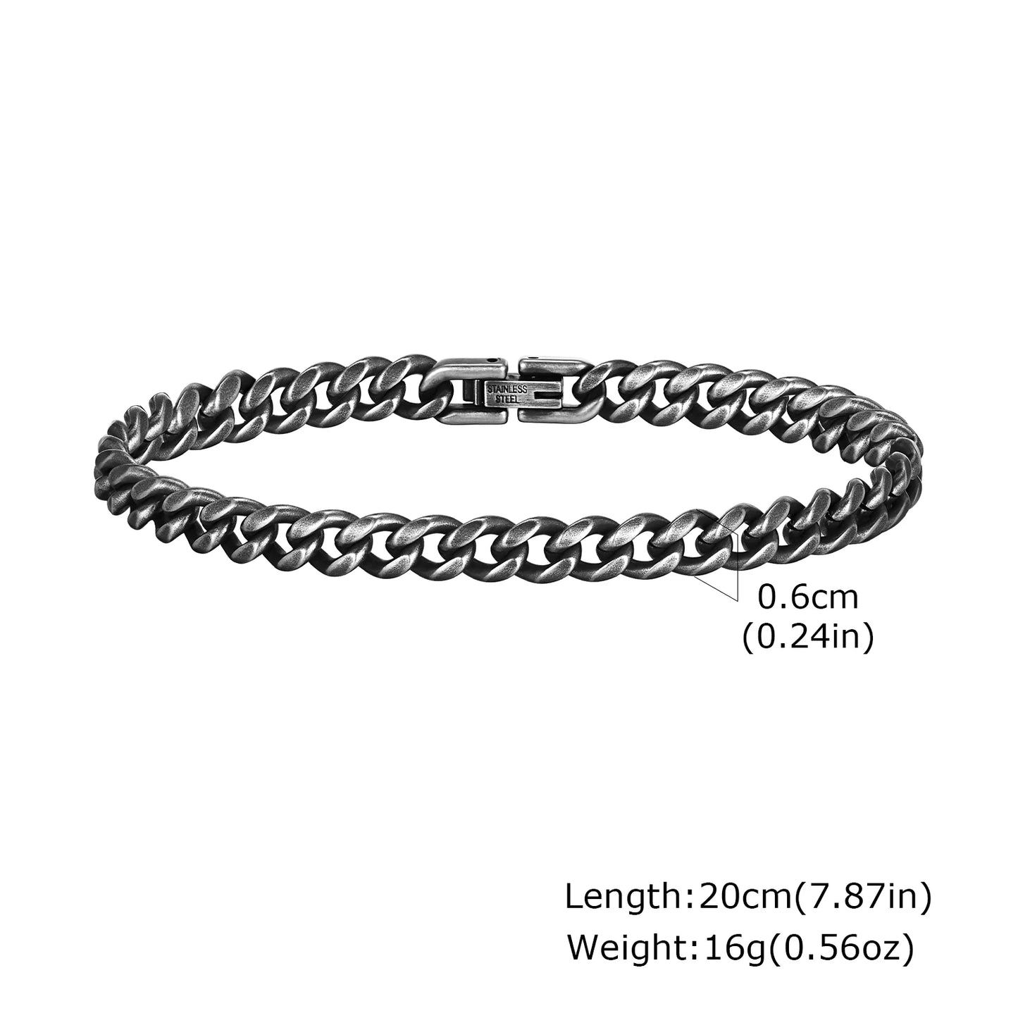 Vintage Byzantine Chain Bracelet – Stainless Steel Braided Link Wristband for Men & Boys | Retro Fashion Jewelry Gift for Father