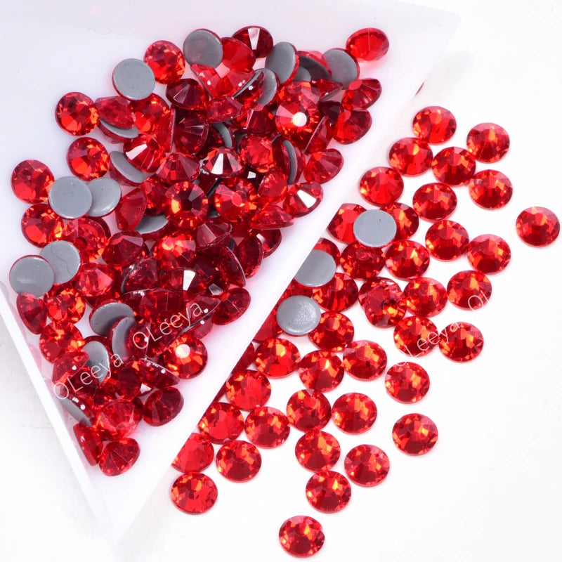Set de diamantes de imitación de fijación en caliente de 1440 piezas – Piedras de cristal brillante de base plana para decoración de uñas, ropa y manualidades