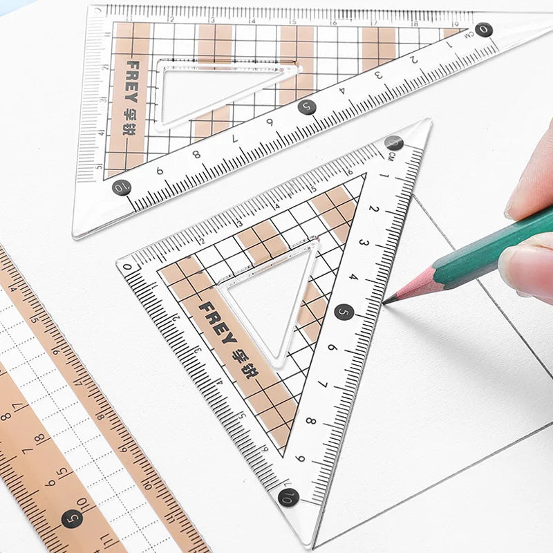 8PCS Geometry Set – Compass & Ruler Mathematical Drawing Kit with Pencil for Students School Supplies