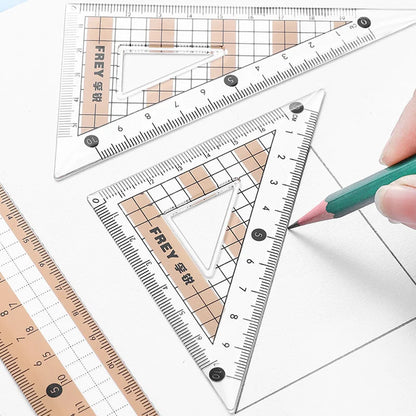 8PCS Geometry Set – Compass & Ruler Mathematical Drawing Kit with Pencil for Students School Supplies