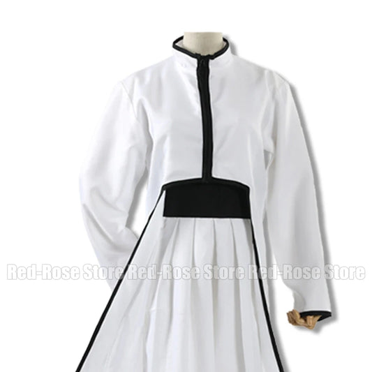 Disfraz de cosplay inspirado en Ulquiorra Cifer – Túnica hueca blanca, capa, kimono, abrigo, traje de rol de anime para Halloween y convenciones