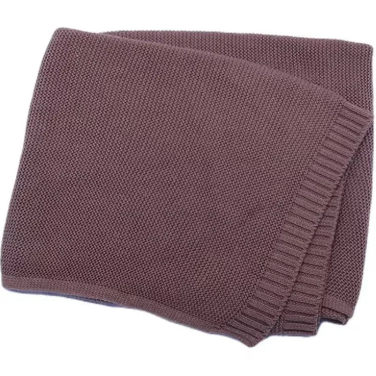 Personalized Baby Knitted Blanket – Custom Name Cotton Newborn Wrap for Winter Warmth & Comfort